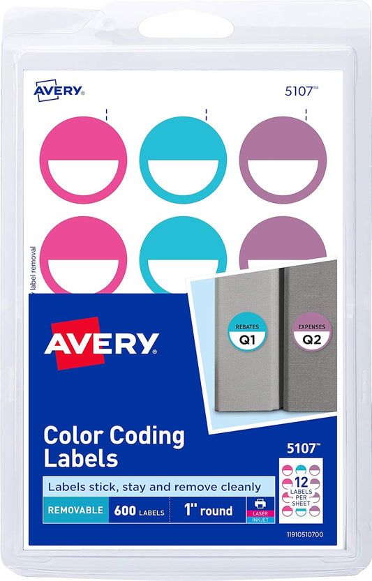AVERY COLOR CODING LABELS 5107