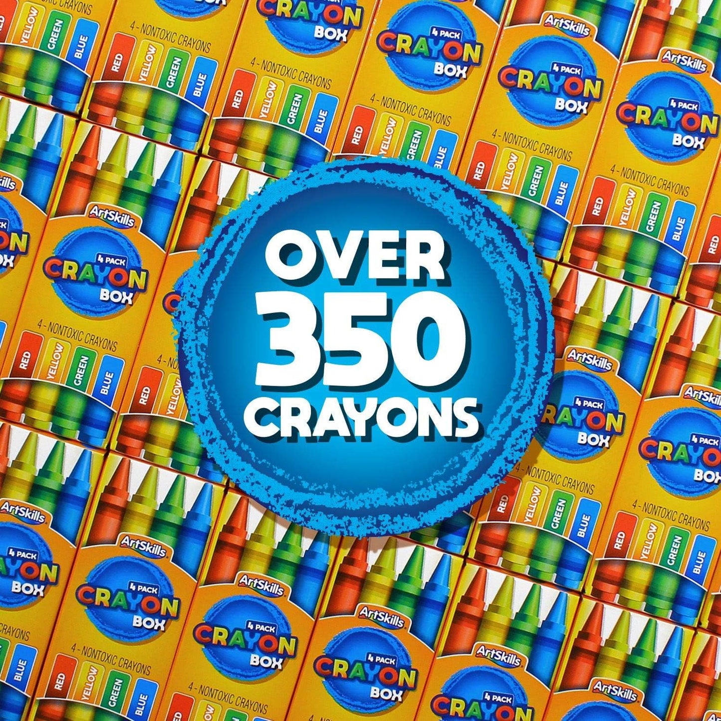 ArtSkills Mega Case of Crayons, 4 Primary Colors, 90 Packs