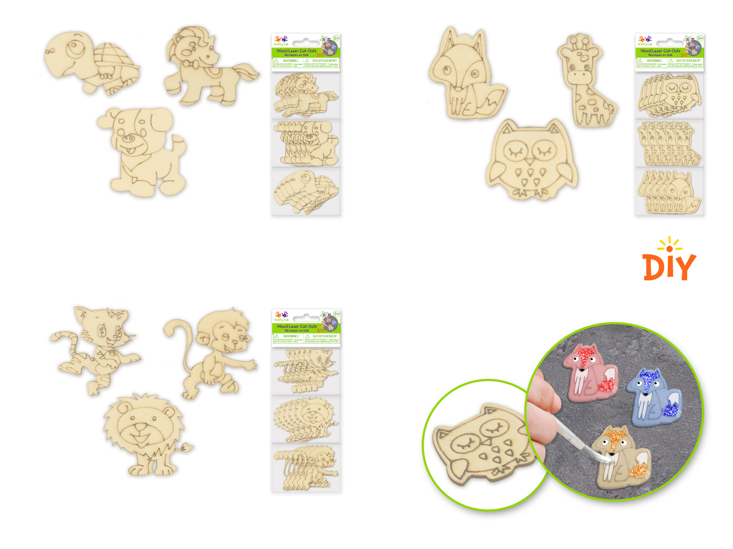 Laser Wood Animal Cutout