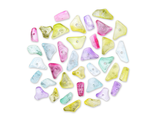 Frosted Marble Pebble chip beads