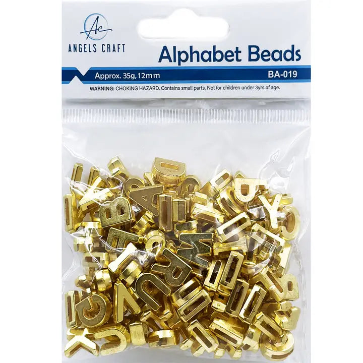 Acrylic Alphabet Gold Beads for DIY jewelry making