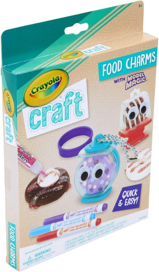 Crayola Craft Food Charms, DIY Kit for Kids, Keychain Charms Craft