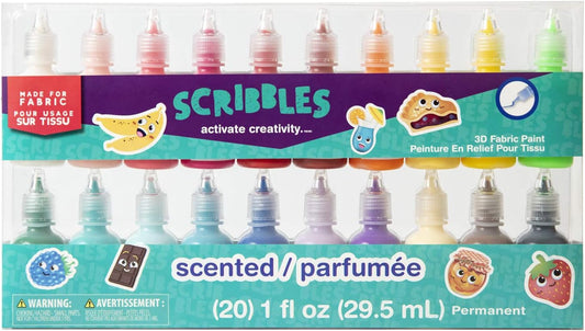 Scribbles 3D Scented Puff Paint, Non-Toxic 20 Pack