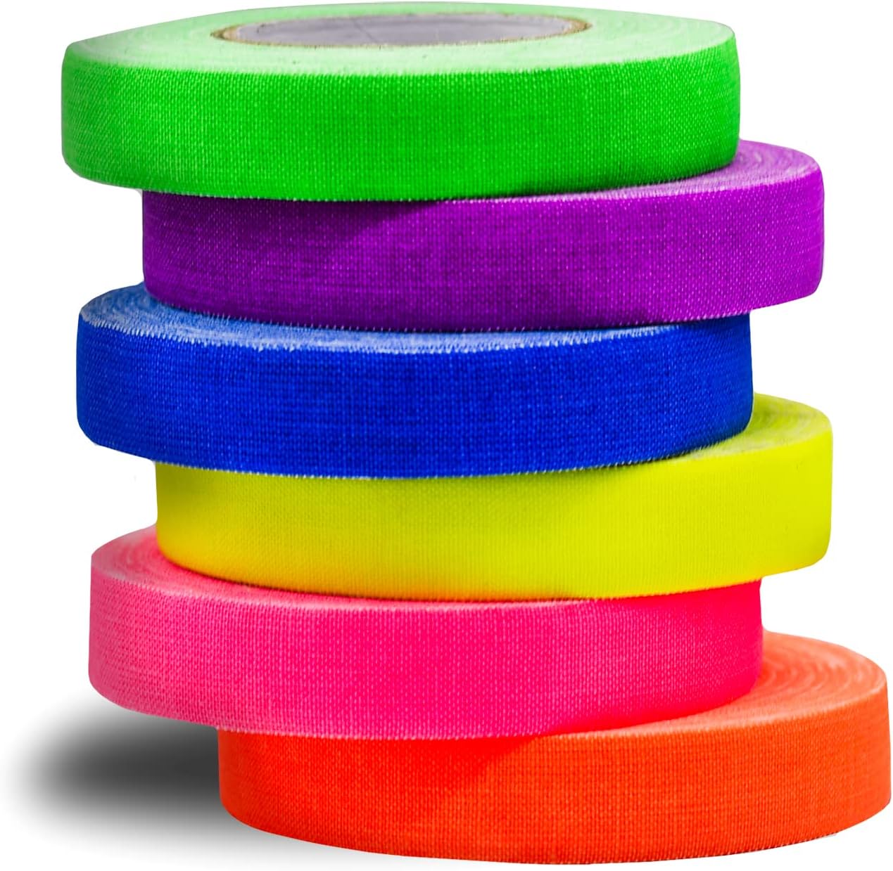 Neon Spike Tape, 6 Fluorescent Colors.5 Inch x 30 Feet, - Dp crafts