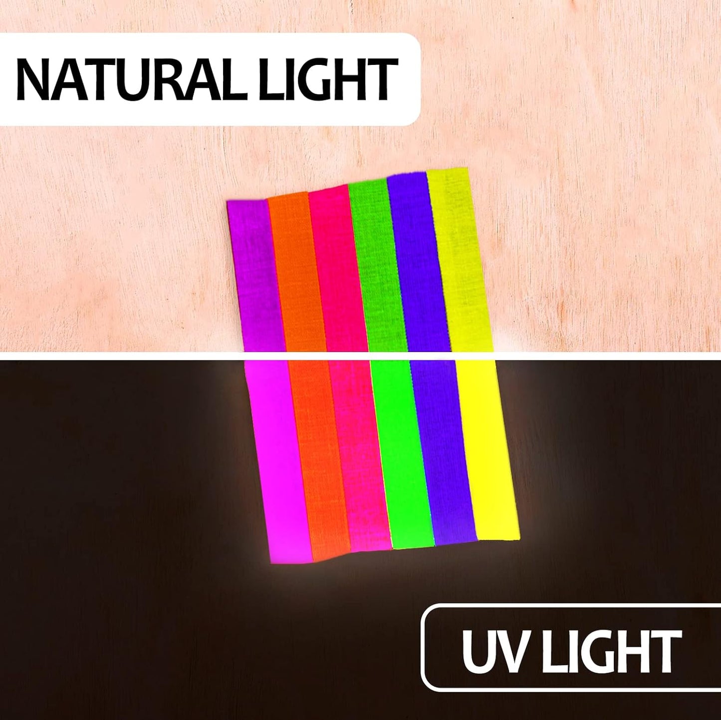 Neon Spike Tape, 6 Fluorescent Colors.5 Inch x 30 Feet,