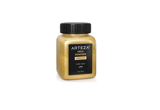 Arteza Mica Powder for Epoxy Resin, Pure Gold A704, 2 oz Bottle