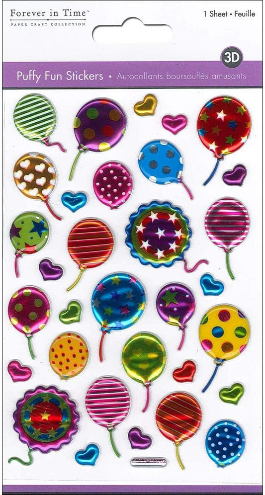 Puffy Balloon Blast Stickers