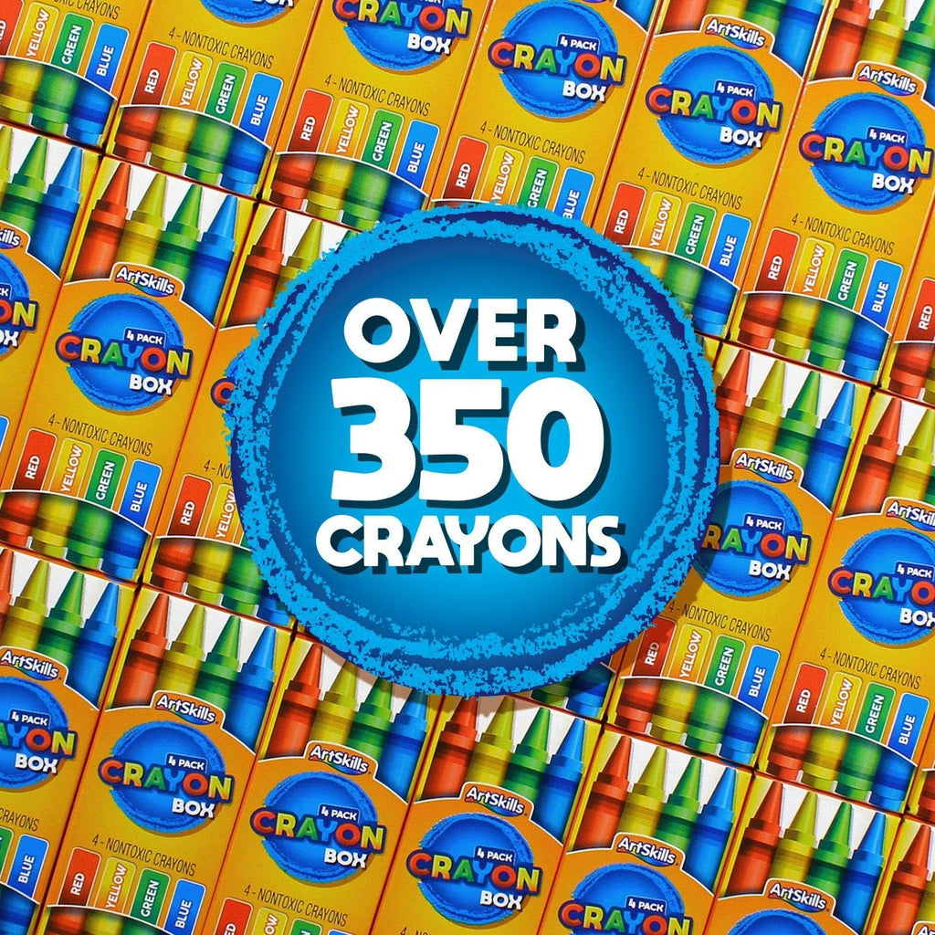 ArtSkills Mega Case of Crayons, 4 Primary Colors, 90 Packs - Dp crafts
