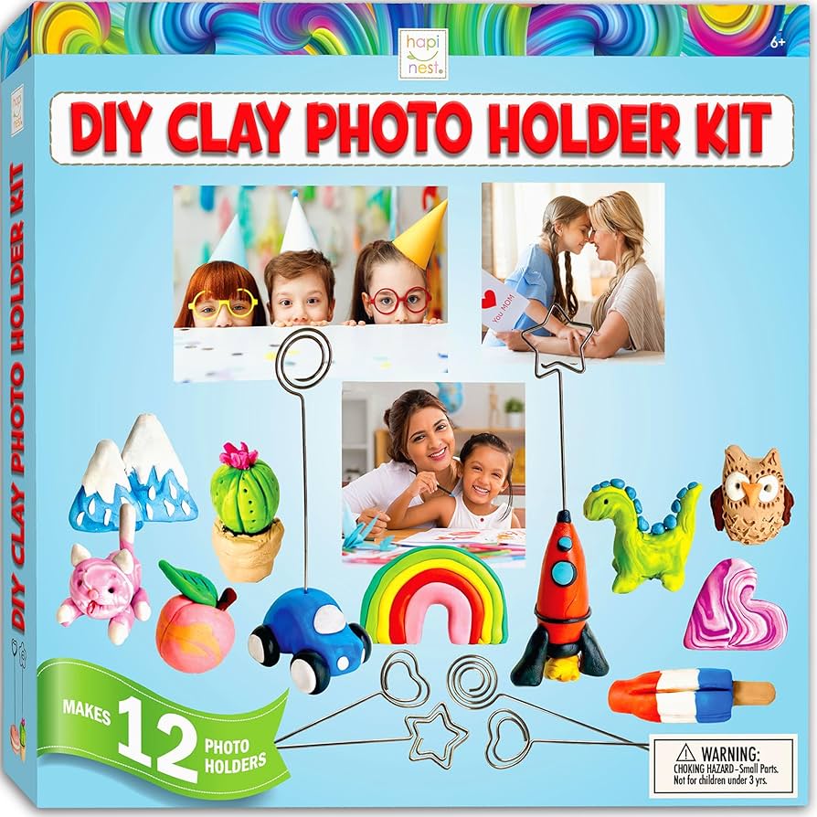 Hapinest DIY Clay Photo Holder Kit Arts and Crafts