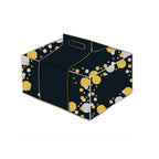 Cake Box with Handle Sleeve in Black with Gold and Silver Design - Dp crafts