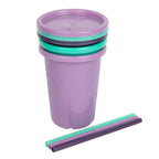Reusable Spill-Proof Straw - Purple/Teal - 3pk/10oz - Dp crafts
