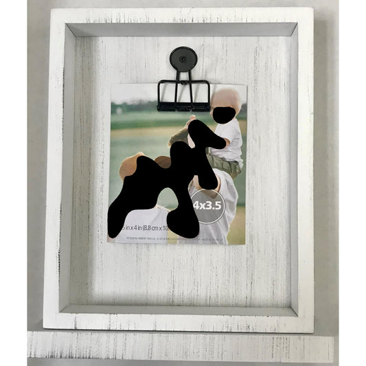 Mainstays 5 x 7 White Tabletop Clip Picture Frame