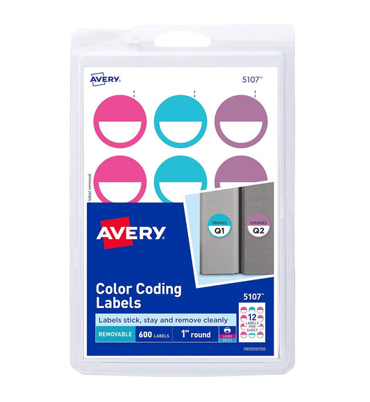 AVERY COLOR CODING LABELS 5107