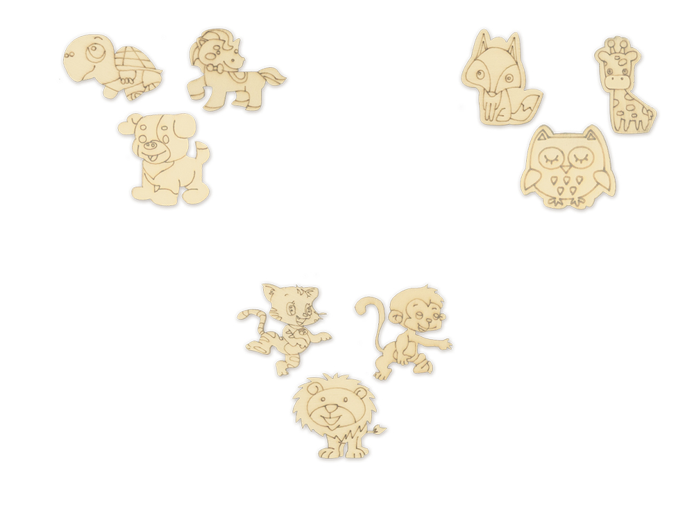 Laser Wood Animal Cutout - Dp crafts