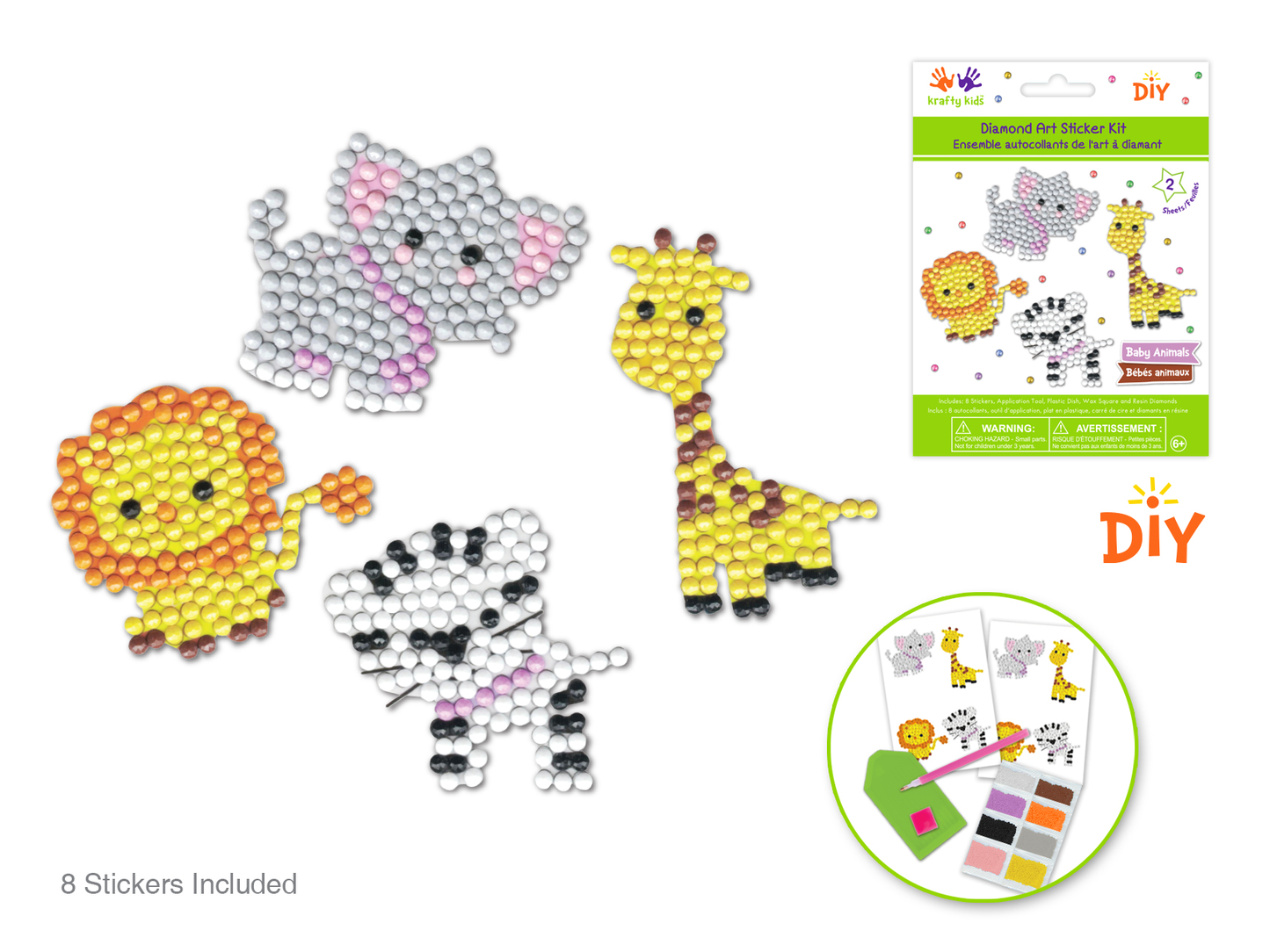 Animal Diamond art stickers