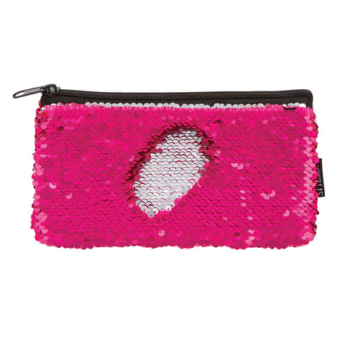 Pink/Silver Magic Sequin Mini Pencil Pouch - Dp crafts