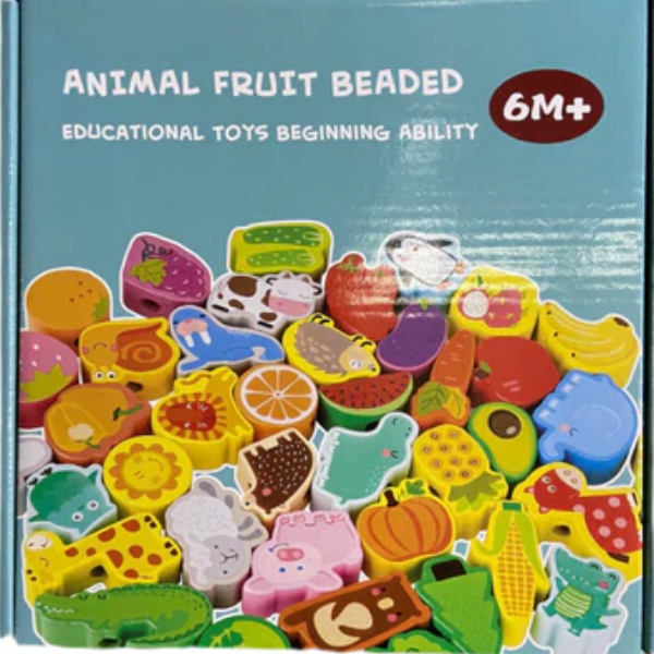 Animal fruit beaded educational toy - Dp crafts