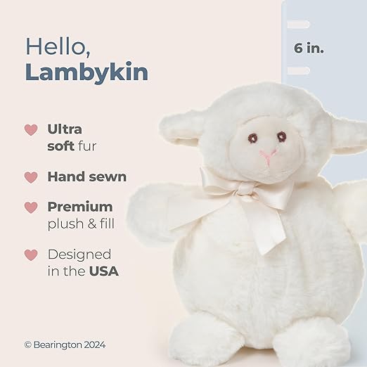Baby Lambykin Plush Stuffed Animal Lamb, 6 inches - Dp crafts
