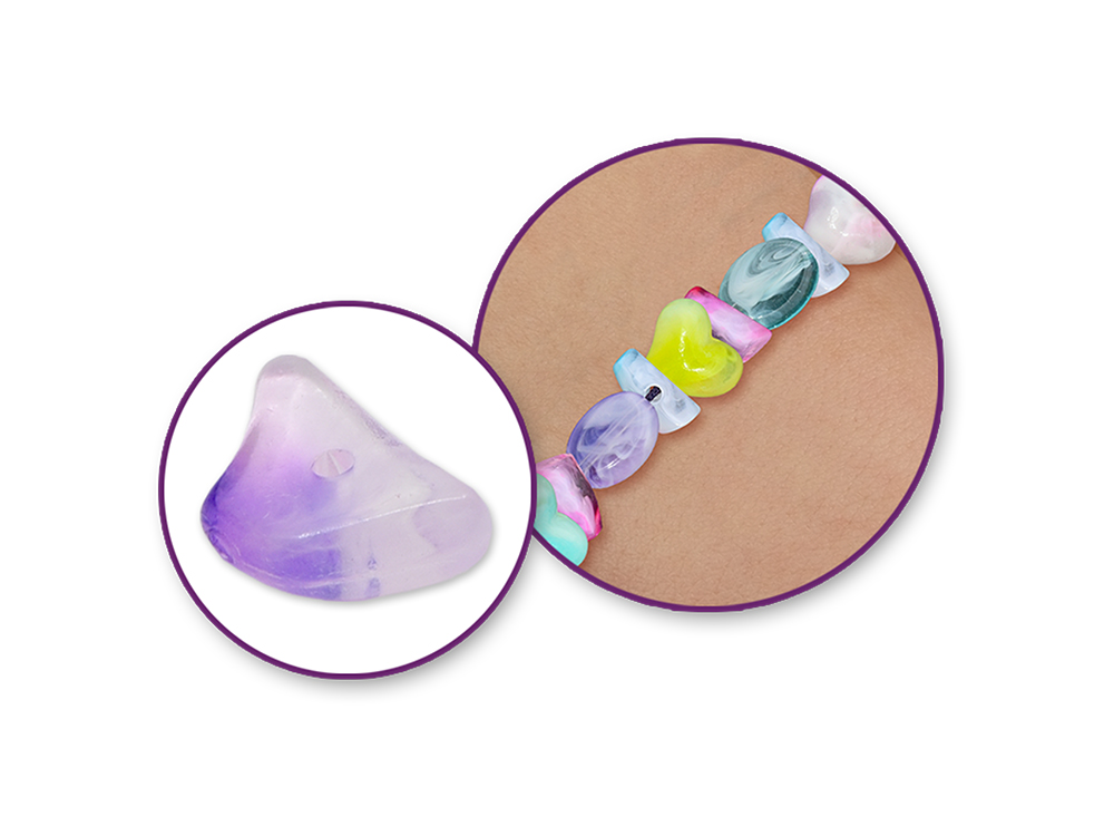 Frosted Marble Pebble chip beads