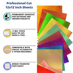 Kassa 10-Pack Holographic Color-Changing Vinyl Sheets | 12" x 12" - Dp crafts