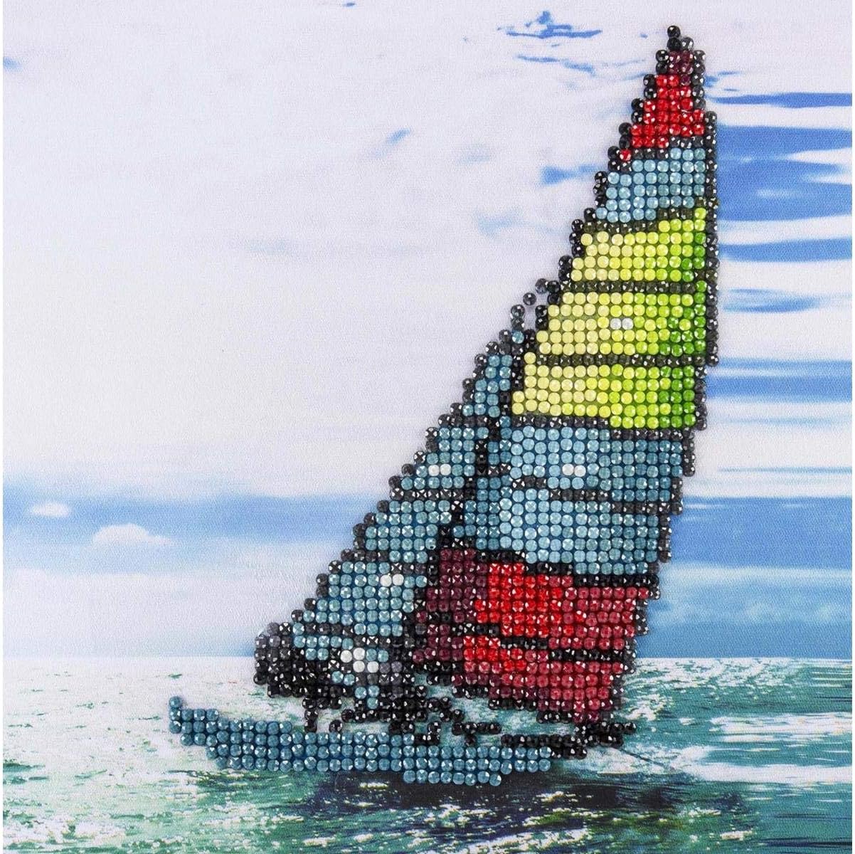 Diamond Art Sailboat 8x8 - Dp crafts