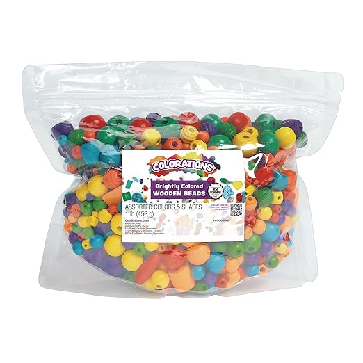 Colorations WOODBEAD Bright Wooden Beads - Dp crafts