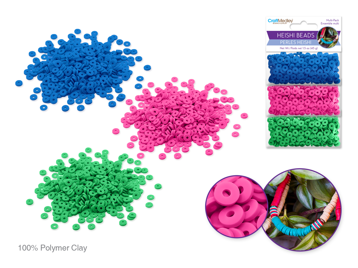 Polymer Clay Beads: 6mm Round