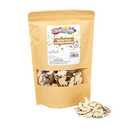 Colorations Natural Tones Wooden Shapes - 500 Pcs - Dp crafts