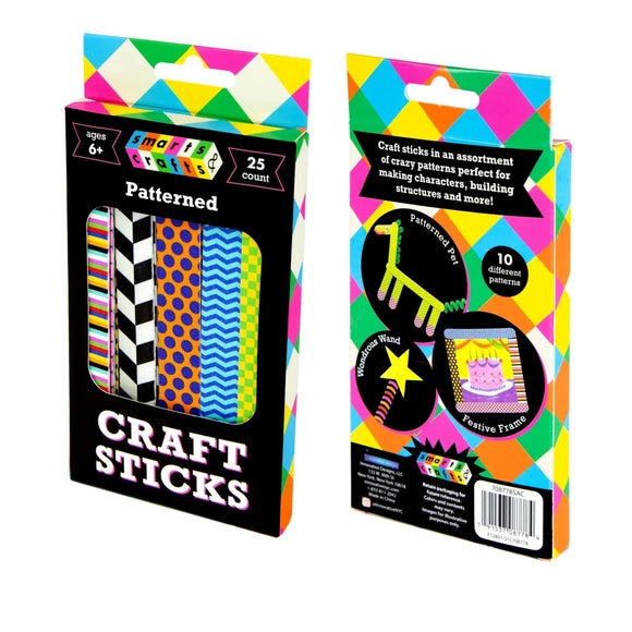 Smarts & Crafts Patterned Craft Sticks Kit - Dp crafts