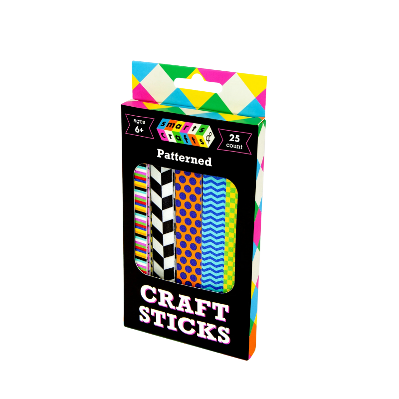 Smarts & Crafts Patterned Craft Sticks Kit - Dp crafts