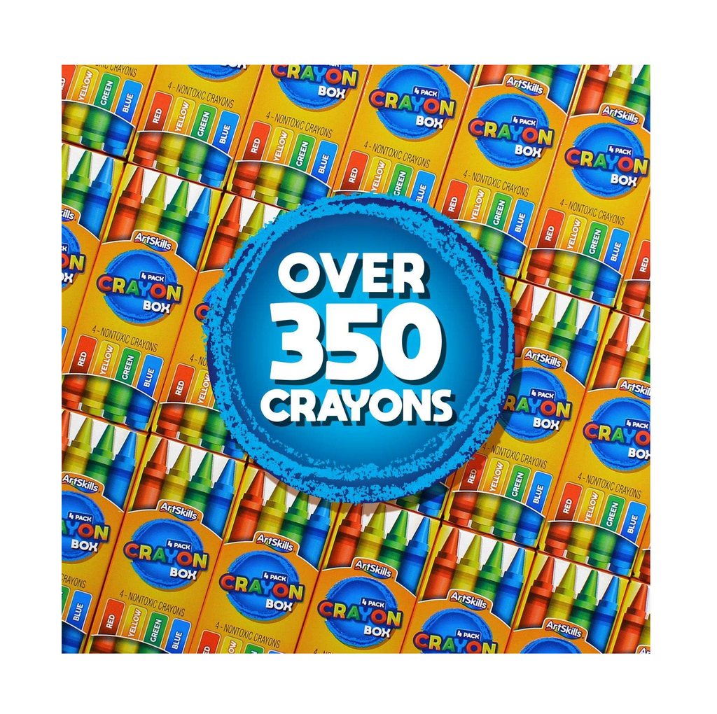 ArtSkills Mega Case of Crayons, 4 Primary Colors, 90 Packs - Dp crafts