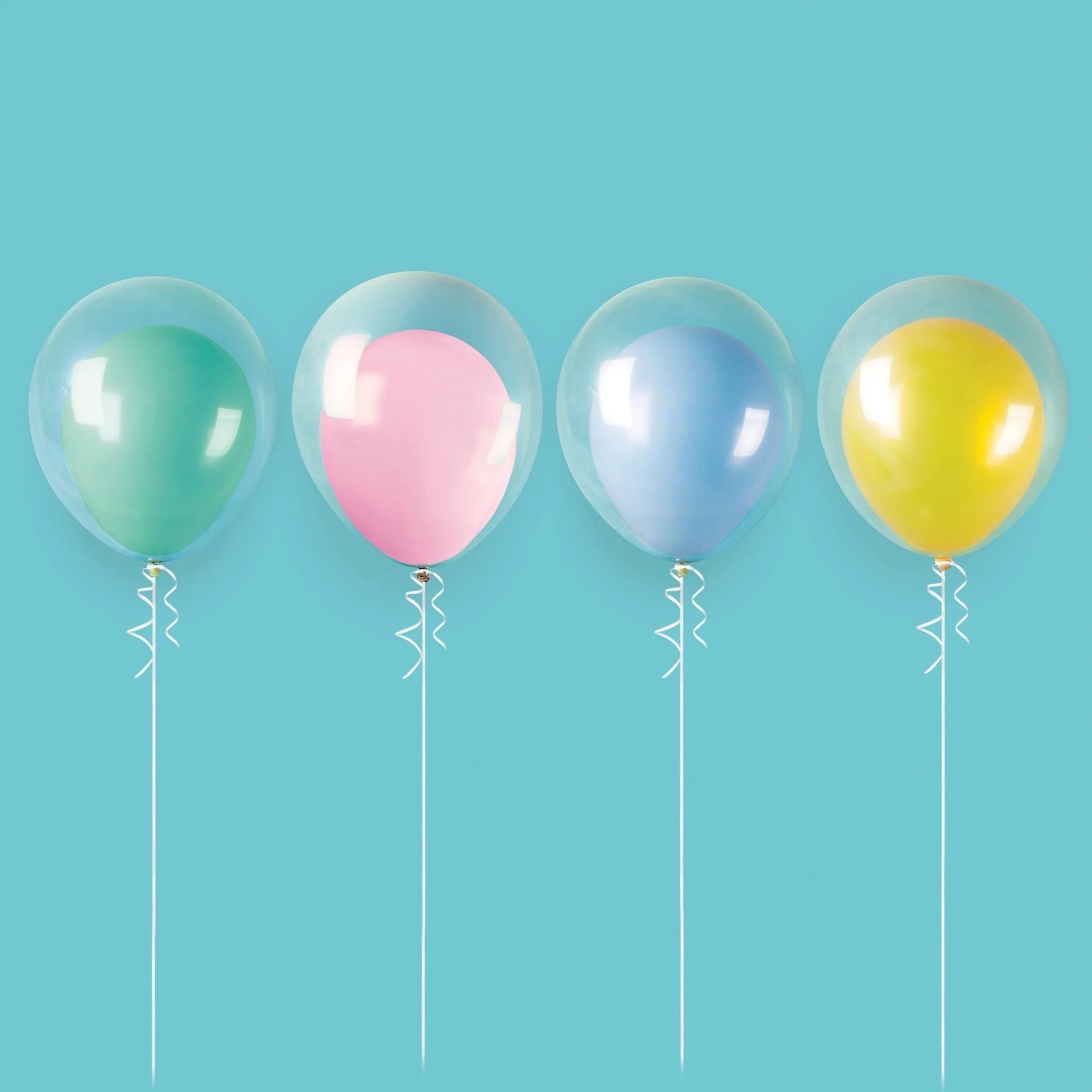 Double Stuffed Pastel Rainbow Balloons 12ct - Dp crafts