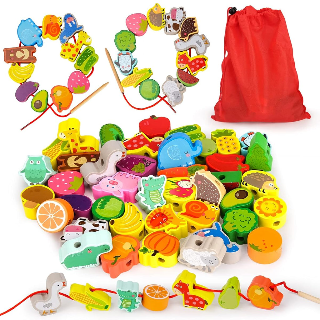 Animal fruit beaded educational toy - Dp crafts