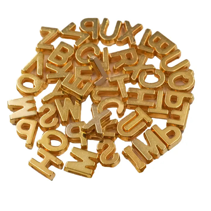 Alphabet Gold Beads for DIY jewelry making - Dp crafts