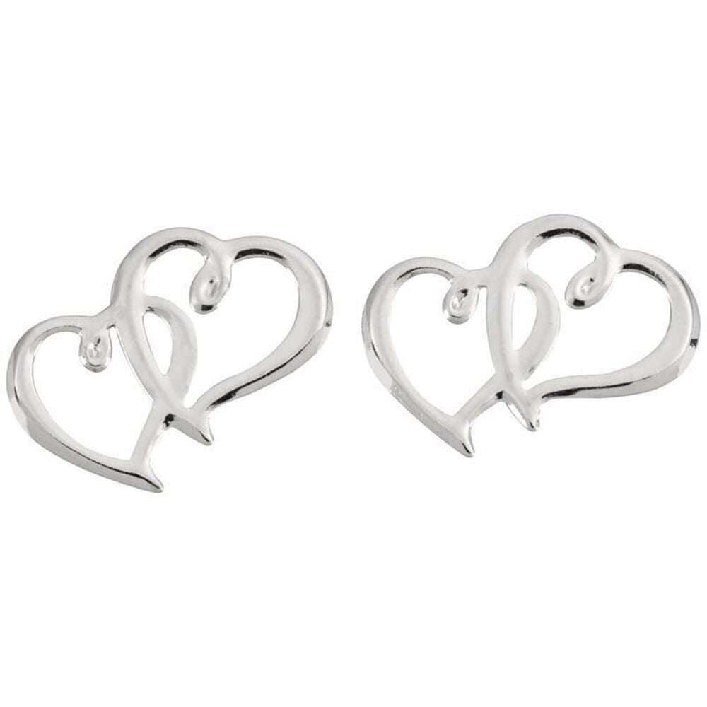 15 pack Wilton W6411 Sweetheart Charms Silver Double Hearts - Dp crafts