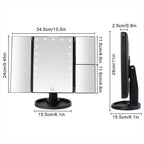 Tri-Fold Lighted Vanity Makeup Mirror - Dp crafts