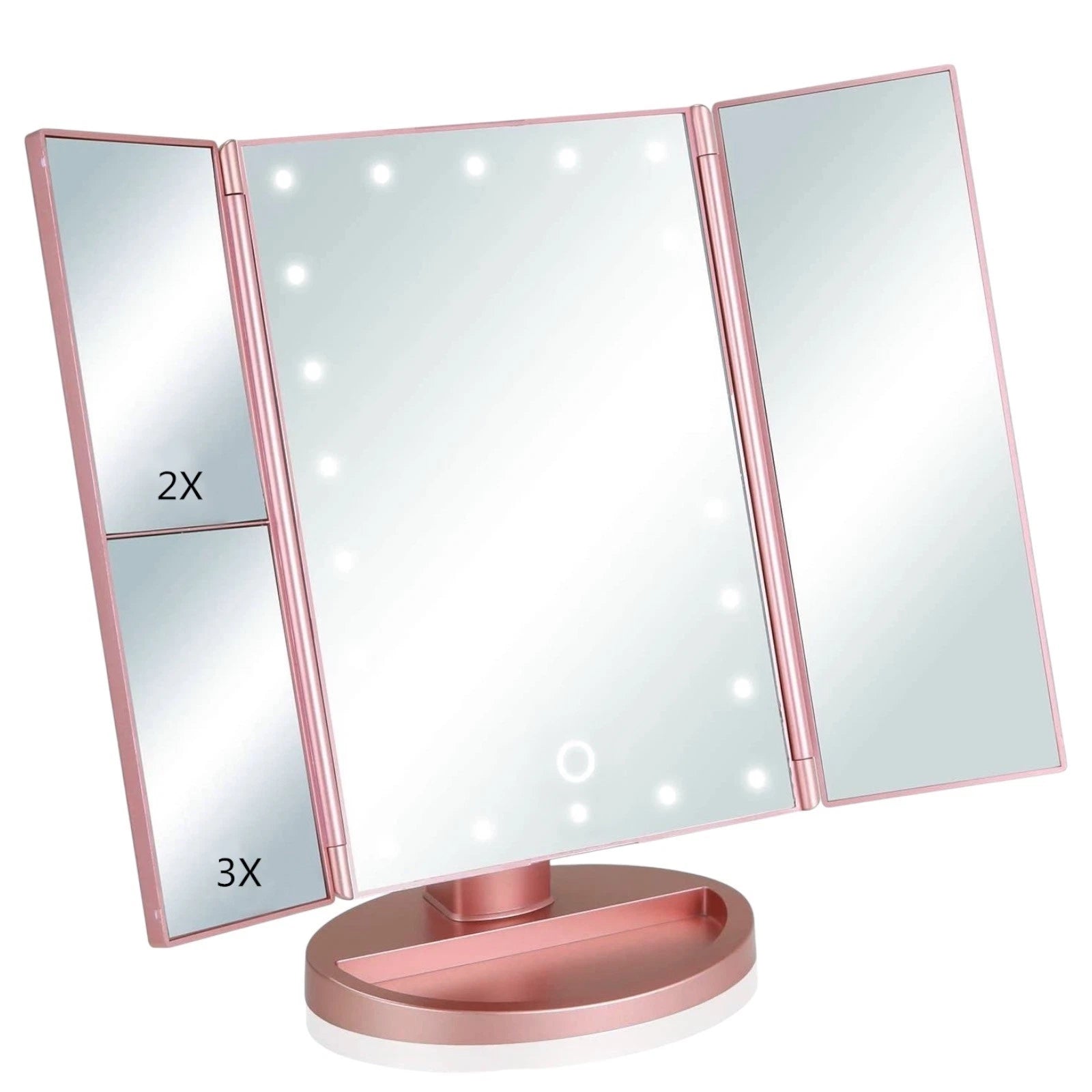 Tri-Fold Lighted Vanity Makeup Mirror - Dp crafts