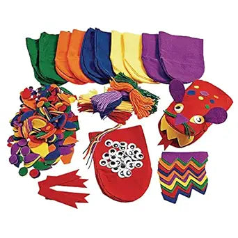 Colorations Felt Hand Puppet Craft Kit for Kids 12 Pack - Dp crafts