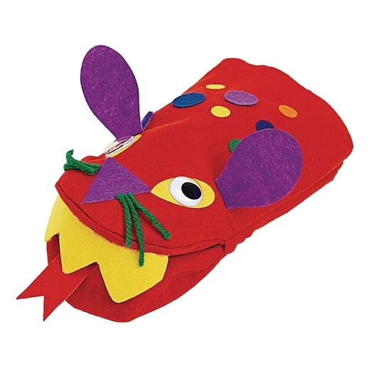 Colorations Felt Hand Puppet Craft Kit for Kids 12 Pack - Dp crafts