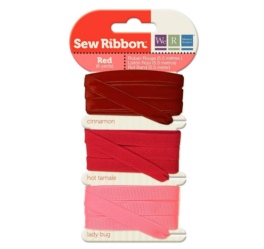 Sew Ribbon Ruban Rouge Ribbon Set