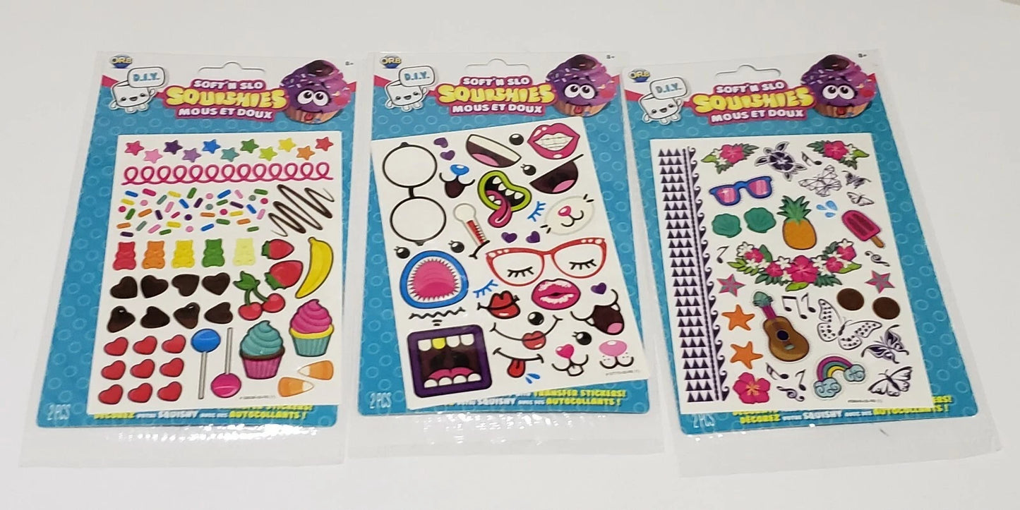 Squishy Transfer Stickers 30+ Soft'N Slo