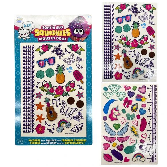 Squishy Transfer Stickers 30+ Soft'N Slo - Dp crafts