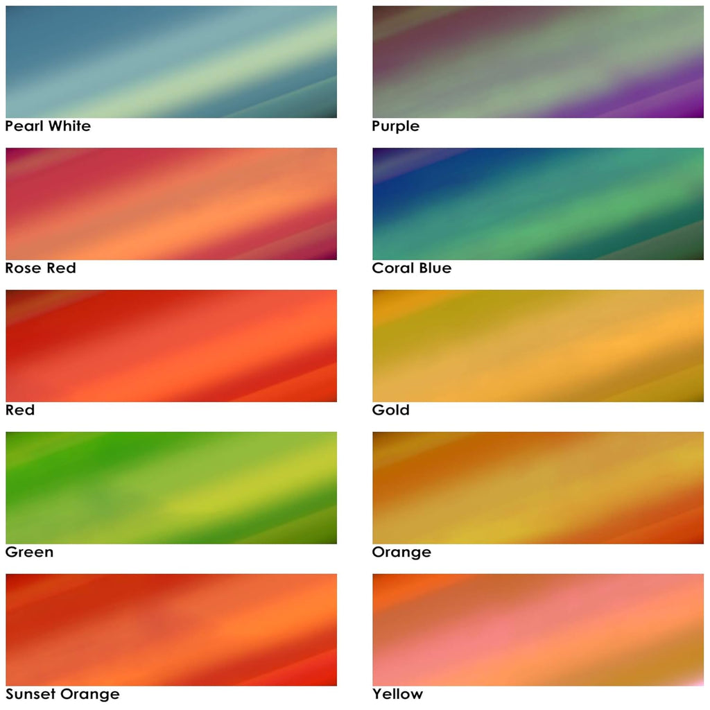 Kassa 10-Pack Holographic Color-Changing Vinyl Sheets | 12" x 12" - Dp crafts
