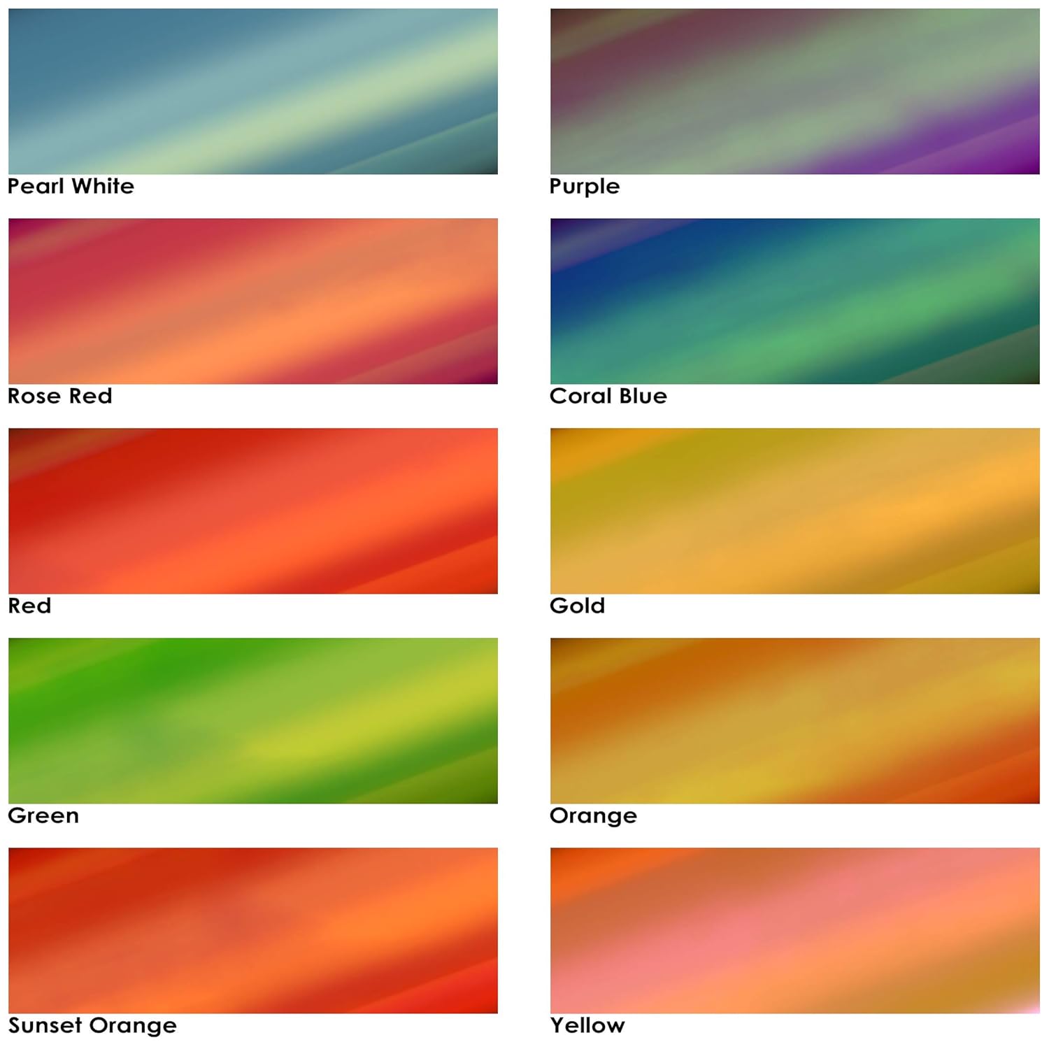 Kassa 10-Pack Holographic Color-Changing Vinyl Sheets | 12" x 12" - Dp crafts